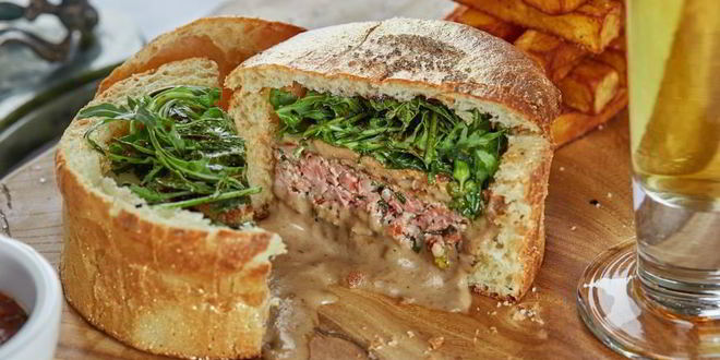 Рецепт Бургера с фуа-гра и грибным соусом