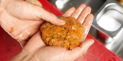 Шаг 3: бургера с семгой