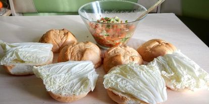 Шаг 11: гамбургера с куриным филе