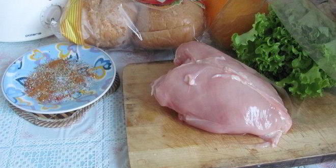 Рецепт полезного чикенбургера с грейпфрутом