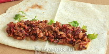 Шаг 14: буррито с говядиной