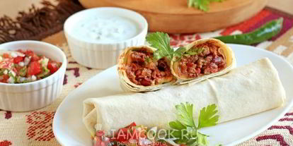 Шаг 16: буррито с говядиной