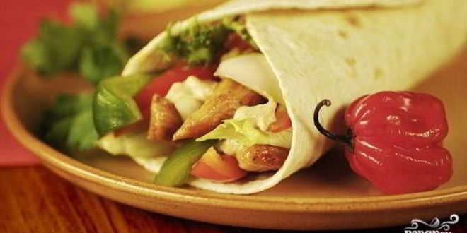 Рецепт Буррито с курицей и фасолью