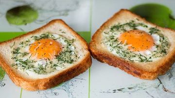 Рецепт Бутерброда Кошачий глаз с яйцом