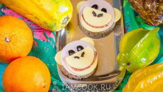 Рецепт Бутерброда Обезьяна с сыром и колбасой