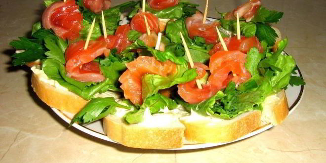 Рецепт бутербродов на шпажках