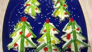 Рецепт Бутербродов Новогодняя елочка