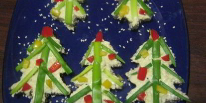 Шаг 4: бутербродов новогодняя елочка