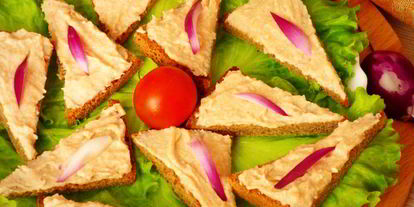 Шаг 4: бутербродов с икрой минтая