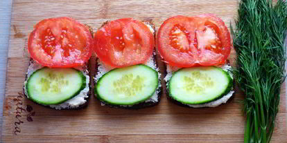 Шаг 3: бутербродов с икрой трески