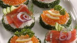 Рецепт Бутербродов с красной икрой и красной рыбой