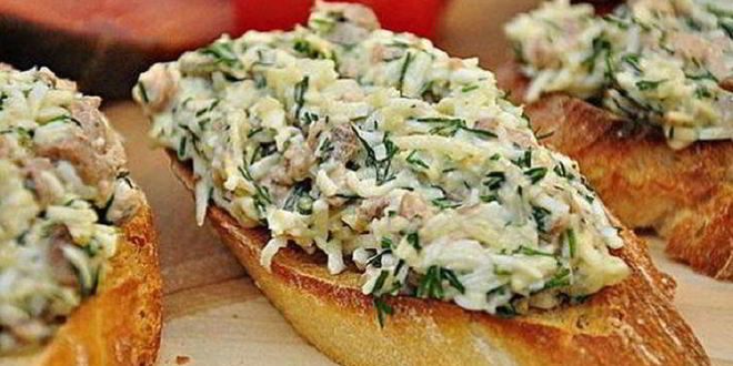 Рецепт бутербродов с печенью трески