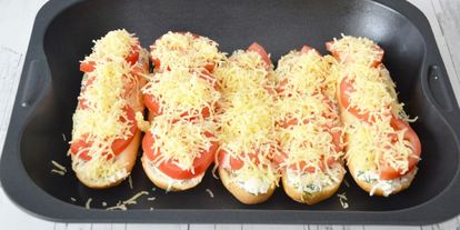 Шаг 8: бутербродов с помидорами и сыром в духовке