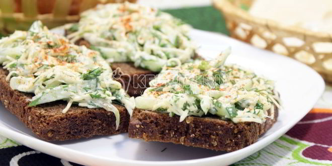 Рецепт бутербродов с салатом