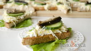 Рецепт Бутербродов со шпротами