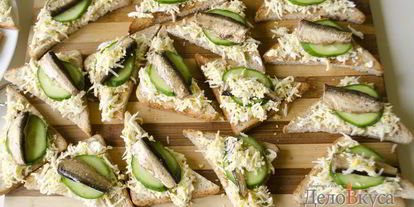 Шаг 10: бутербродов со шпротами