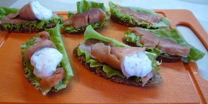 Шаг 2: датского открытого бутерброда с лососем