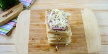 Шаг 4: гармошки из бутербродов