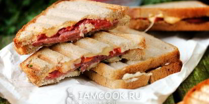 Шаг 7: горячих бутербродов с колбасой, сыром и помидорами