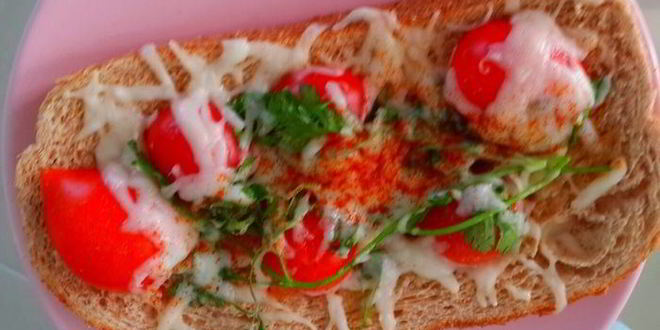 Рецепт Горячего бутерброда с помидорами