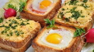 Рецепт Необычных бутербродов в духовке к завтраку