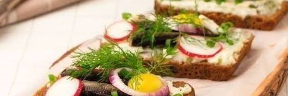 Рецепт Норвежских бутербродов с рыбой смерребред