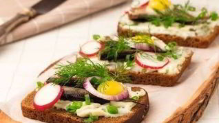 Рецепт Норвежских бутербродов с рыбой смерребред