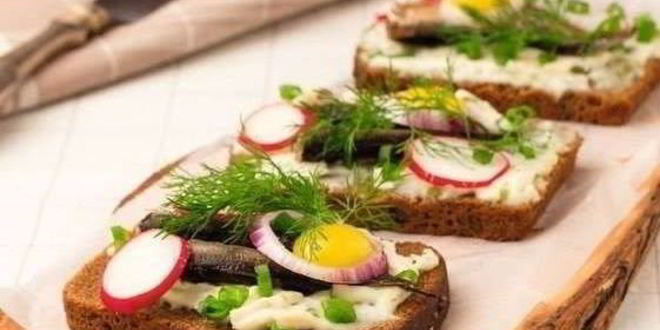 Рецепт норвежских бутербродов с рыбой смерребред