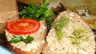 Рецепт Вкусных бутербродов с грибами