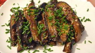 Рецепт Быстрой закуски из баклажанов с чесноком