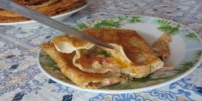 Шаг 4: чебуреков ны сковороде