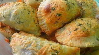 Рецепт Чебуреков с мясным фаршем в духовке
