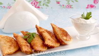 Рецепт Чебуреков с творогом и зеленью