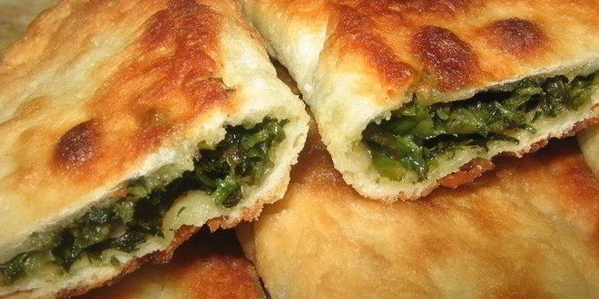 Рецепт чебуреков с зеленью