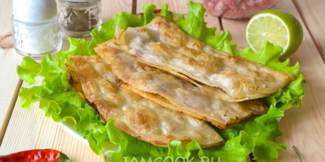 Рецепт Ленивых чебуреков из лаваша