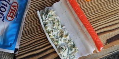 Шаг 7: фаршированных крабовых палочек