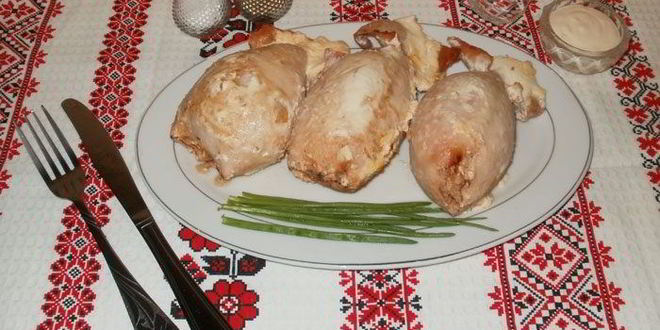 Рецепт Фаршированных кальмаров с рисом и яйцом