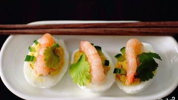 Рецепт Фаршированных яиц фьюжн