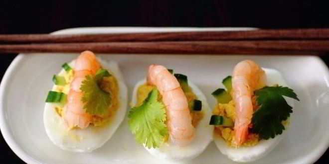 Рецепт фаршированных яиц фьюжн