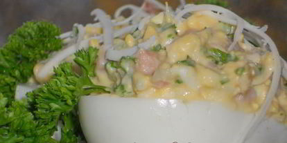 Шаг 4: яиц фаршированных балыком