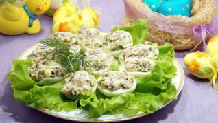 Рецепт Яиц фаршированных грибами