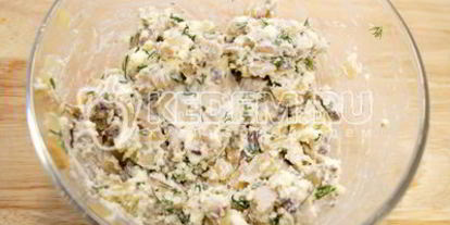 Шаг 4: яиц фаршированных грибами