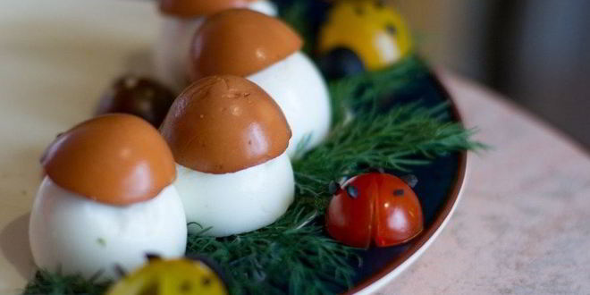 Рецепт яиц, фаршированных печенью трески