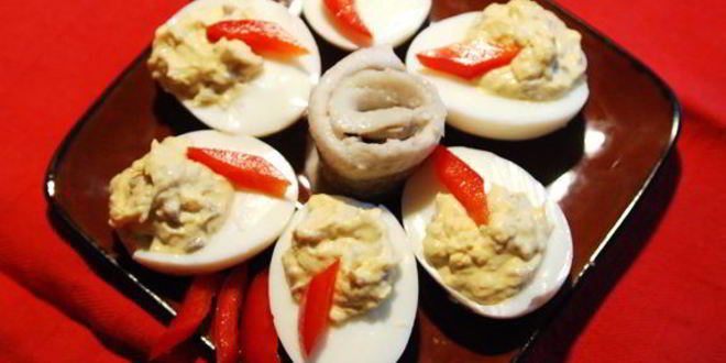 Рецепт яиц, фаршированных селедкой