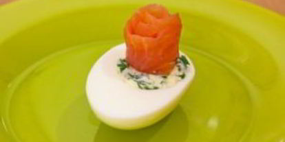 Шаг 9: яиц, фаршированных семгой