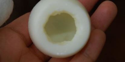 Шаг 5: яиц, фаршированных суфле из семги и красной икры