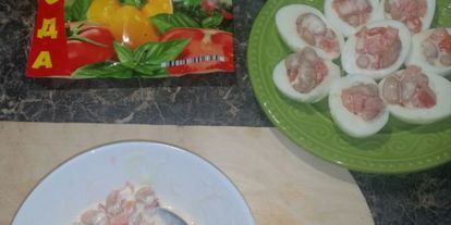 Шаг 2: яиц фаршированных