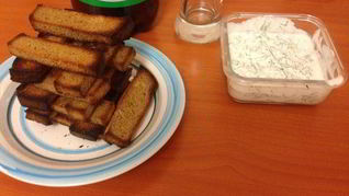 Рецепт Чесночных гренков к пиву