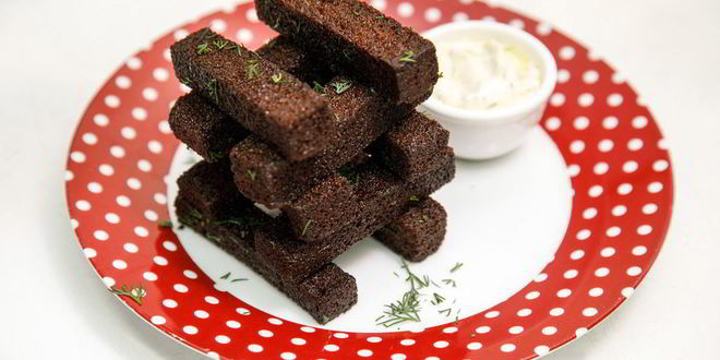 Рецепт Чесночных гренков с соусом