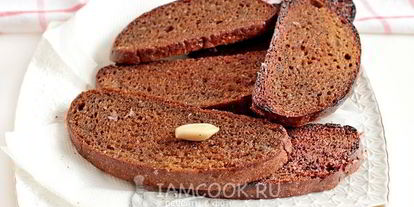 Шаг 6: гренков из черного хлеба с сыром и яйцом